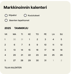 Tapahtuma kalenteri